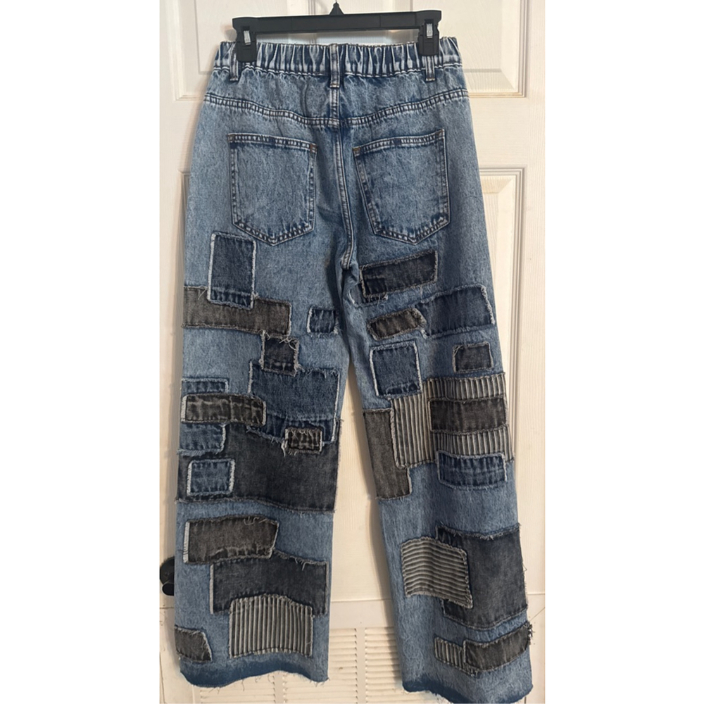 Women's Oli Hali Patchwork Jeans Blue Gray - Picture 2 of 3